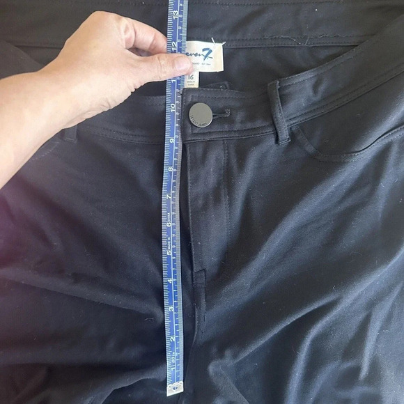 Seven 7 Black Skinny Pants Jeans Women’s Size 16 Blak L0574 - Picture 5 of 11
